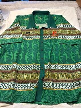 BLK Lomaviti Rugby USA Polynesian Tribal Pattern Hawaiian Shirt Size 5XL